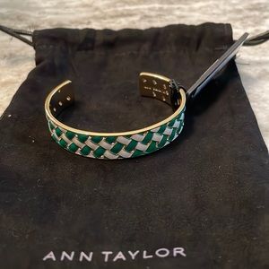 Green and white bangle